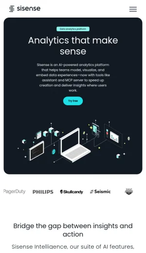 Sisense AI-Powered Embedded Analytics Platform screenshot