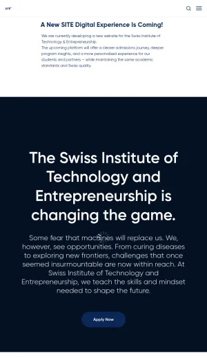 Swiss Institute of Technology and Entrepreneurship screenshot
