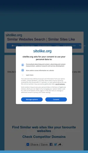 Sites Like - Similar Website and Alternative Finder screenshot
