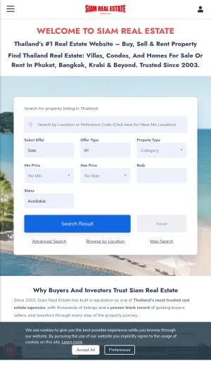 Thailand Property Sales and Rentals Portal screenshot