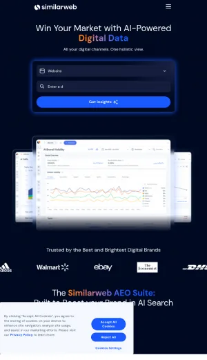 Similarweb Digital Market Intelligence and Website Analytics Platform screenshot