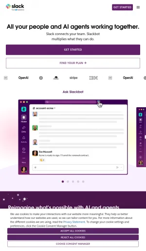 Slack AI Work Platform for Team Collaboration screenshot