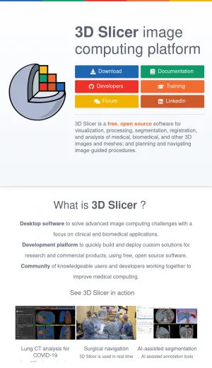 3D Slicer Open Source Medical Image Computing Platform screenshot