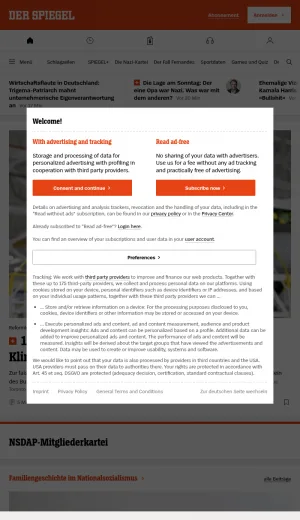 Der Spiegel German and World News screenshot