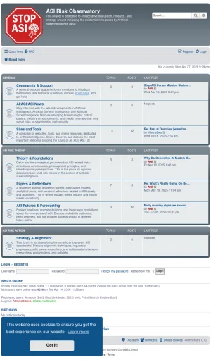 ASI Risk Observatory Forum screenshot