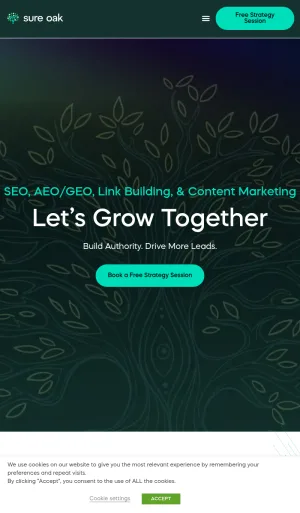 Sure Oak SEO and Link Building Agency screenshot