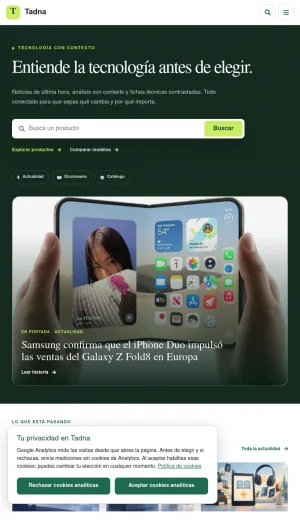 Tadna Technology News, Reviews, and Comparison Guides screenshot