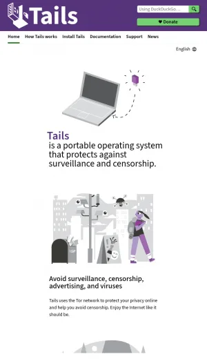 Tails Privacy Operating System screenshot