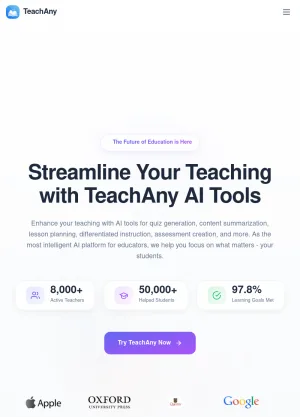 TeachAny AI Teaching Tools for Teachers screenshot