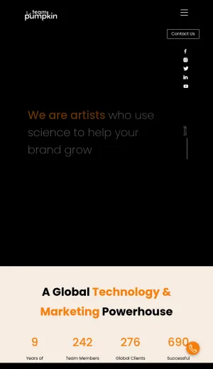 Team Pumpkin Digital Marketing and Technology Agency screenshot