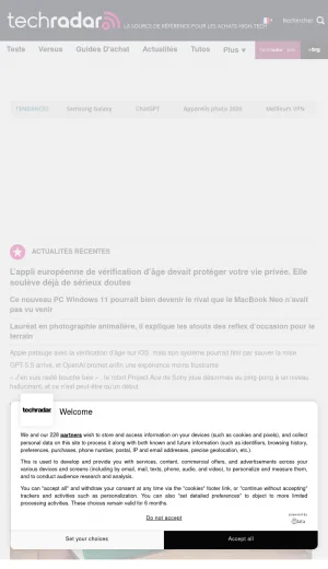 TechRadar Consumer Technology News and Product Reviews screenshot