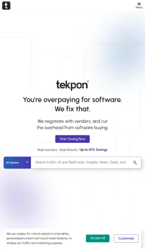 Tekpon SaaS Procurement Platform screenshot