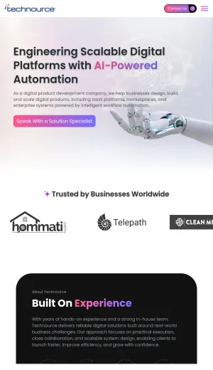Technource AI Software and Digital Product Engineering screenshot