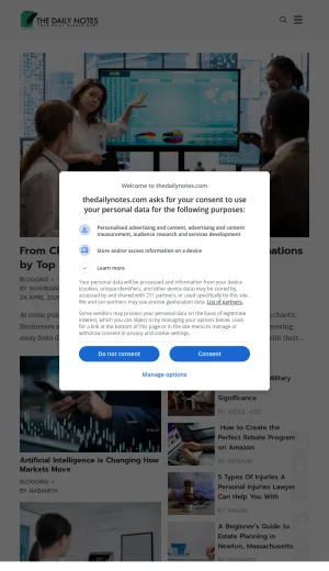 The Daily Notes Magazine screenshot