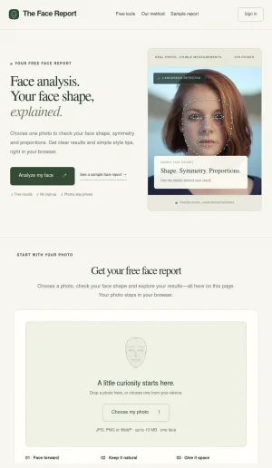 The Face Report screenshot