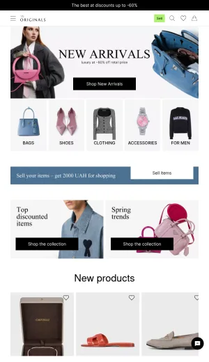 The Originals Luxury Fashion Resale Marketplace screenshot
