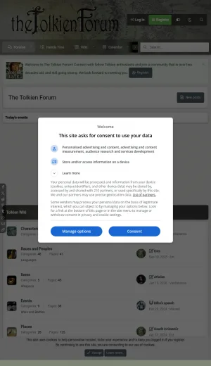 The Tolkien Discussion Forum screenshot
