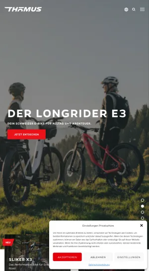 Thoemus Swiss Bikes and E-Bikes screenshot