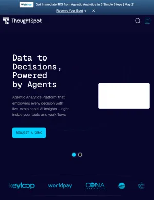 ThoughtSpot Agentic Analytics Platform screenshot
