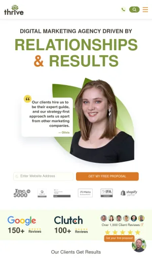 Thrive Internet Marketing Agency screenshot