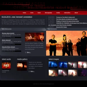 Theatre of Tragedy Official Band Website screenshot