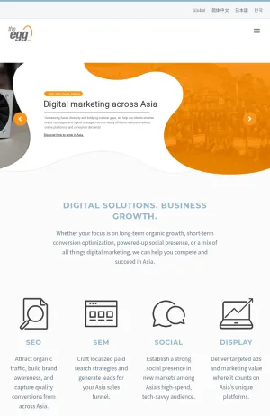 The Egg Asia Digital Marketing Agency screenshot