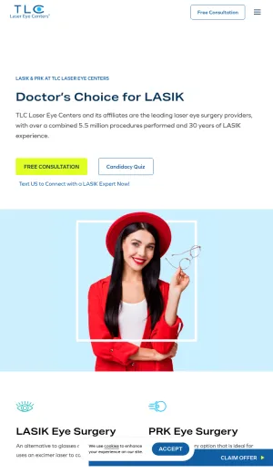 TLC Laser Eye Centers screenshot