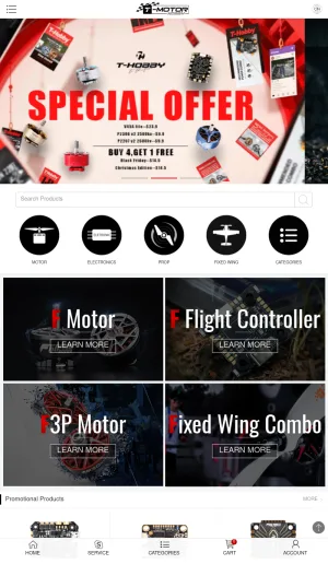T-Motorhobby Drone and RC Aircraft Power Systems Store screenshot