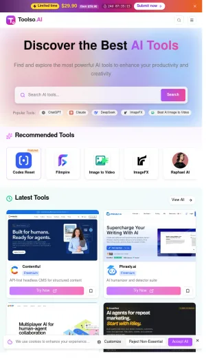 Curated AI Tools Directory screenshot
