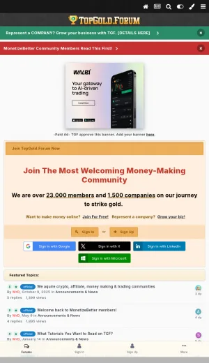 TopGold Forum for Online Earnings and Business Growth screenshot