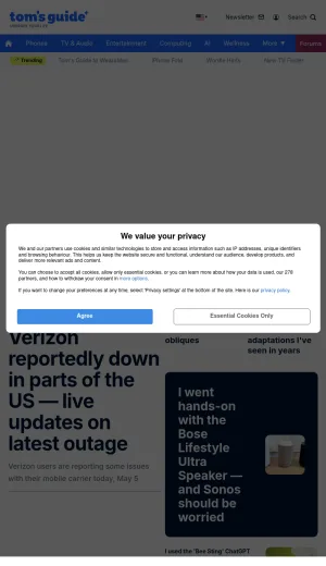 Tom's Guide Consumer Technology Reviews and Buying Guides screenshot