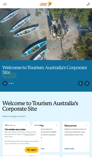 Tourism Australia Corporate Tourism Industry Hub screenshot