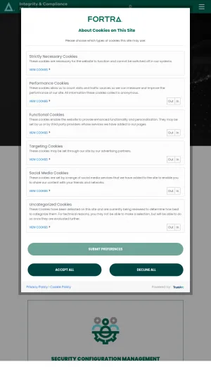 Tripwire Cybersecurity and Compliance Software screenshot
