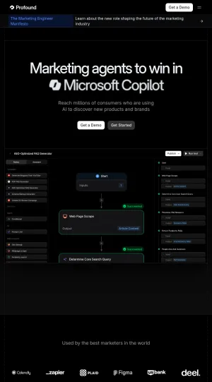 Profound AI Search Visibility and Answer Engine Optimization Platform screenshot