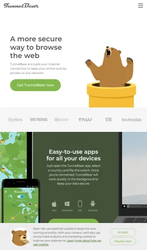 TunnelBear VPN for Private Browsing and Secure Access screenshot