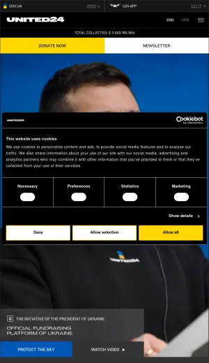 United24 Official Fundraising Platform for Ukraine screenshot
