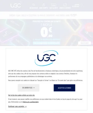 UGC Cinema Listings and Ticket Booking screenshot