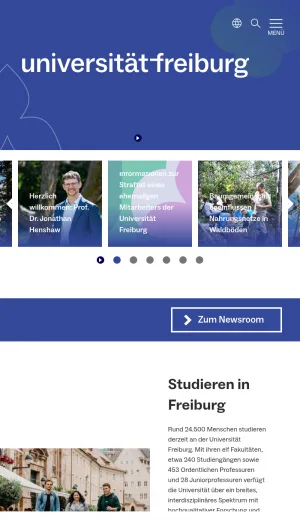University of Freiburg Public Research University screenshot