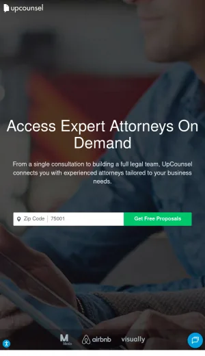UpCounsel Legal Services and Attorney Marketplace screenshot