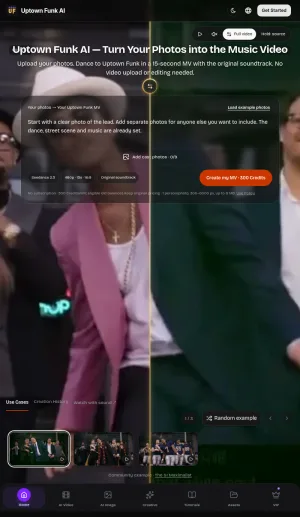 Uptown Funk AI Music Video Studio screenshot