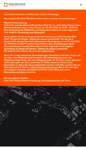 Urban Future Forum Foundation screenshot