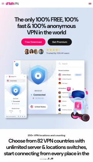 UrbanVPN Free VPN for Private Browsing and Geo Access screenshot