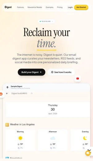 Digest Daily Email Briefings for Newsletters and RSS screenshot
