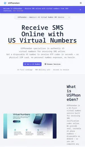 US Virtual Phone Numbers for SMS Verification screenshot