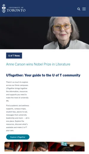 University of Toronto Public Research University screenshot