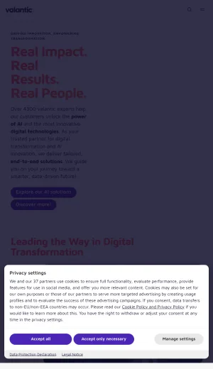 Valantic Digital Consulting and Transformation Services screenshot
