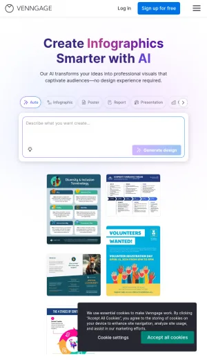 Venngage AI Infographic and Visual Design Software screenshot