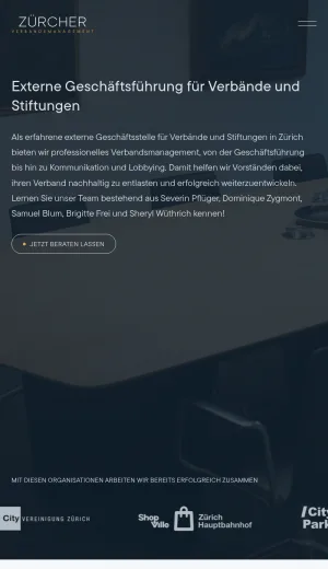Zurich Association and Foundation Management Services screenshot