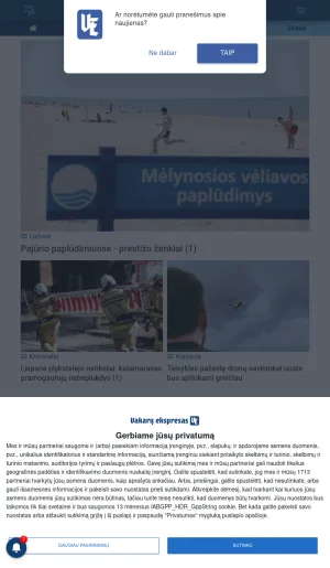 Vakaru Ekspresas Local News from Klaipeda and the Seaside Region screenshot