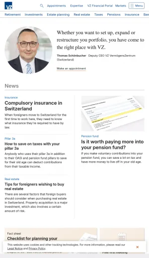 VZ VermoegensZentrum Independent Wealth and Financial Planning screenshot